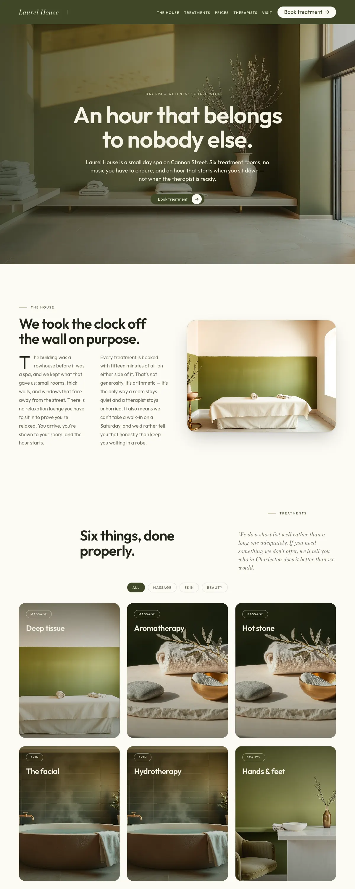 Laurel House — a finished Wellness & spa site
