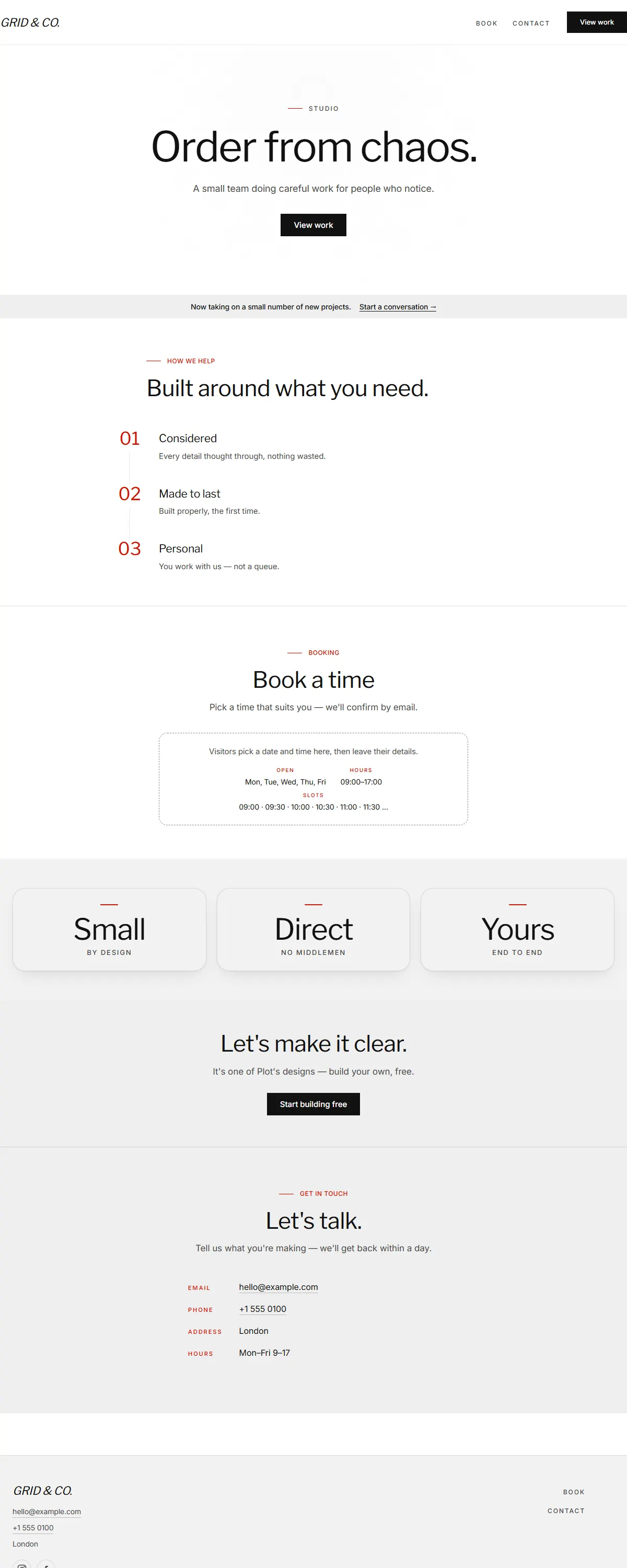 Grid & Co. — a finished creative studio site
